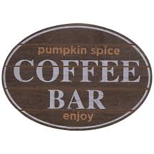 This wood round coffee sign measures 15.75 dia., 0.5 depth. Coffee Bar Wood Decor Hobby Lobby 105305362