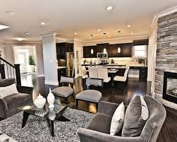 Open Floor Plan And Hardwood Floors Devine Contemporary Living Room Design Open Concept Living Room Living Room Grey