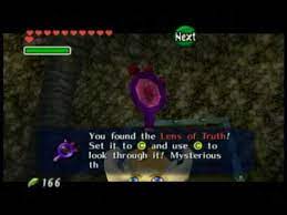 Princess ruto reveals that it was left in the temple by the legendary hero (presumably either the hero of time or the hero responsible for splitting the king of evil's soul) and decides to go after in order to use its. Legend Of Zelda Ocarina Of Time How To Get The Lens Of Truth Youtube