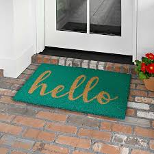 15 cute doormats you need for summer. Teal Hello Doormat Kirklands