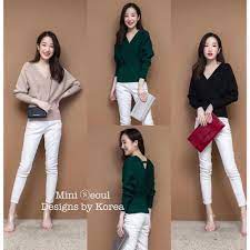 Ada banyak perempuan cantik dan seksi yang berasal dari indonesia yang t. Jual Baju Atasan Wanita Cantik Casual Blouse Wanita Rajut Casual Jakarta Barat Hasan Distro Tokopedia