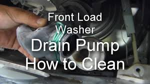 But it is not draining. Front Load Washer Repair Not Draining Or Spinning How To Unclog The Drain Pump Youtube