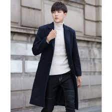 Dans un style décontracté, montre en bois avec un cadran vert façon tapisserie. Manteau Long Minimaliste En Laine Pour Homme