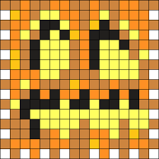 Minecraft Jack O Lantern Front Kandi Pattern Minecraft Beads Minecraft Pumpkin Minecraft Quilt