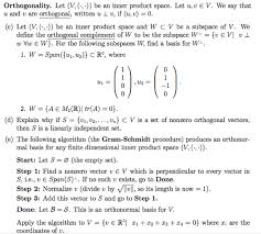 Also a basis of v. Orthogonality Let V Be An Inner Product Space Chegg Com