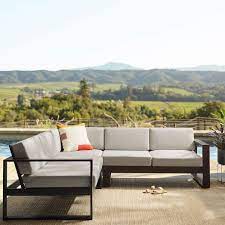 Teak warehouse offers stand alone aluminum furniture, but we also include pieces that can be combined to create outdoor sectional sofas. Portside Aluminum Outdoor 3 Piece L Shaped Sectional