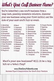 Name Your Craft Business Free Tools For The Perfect Name Craft Business Business Names Name Crafts