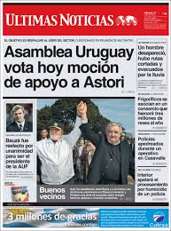 Se transmite por radio uruguay. Newspaper Ultimas Noticias Uruguay Newspapers In Uruguay Saturday S Edition July 31 Of 2010 Kiosko Net