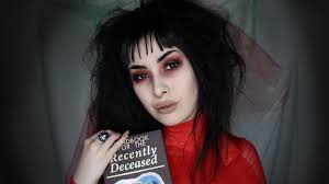 You can achieve this with a beetlejuice makeup tutorial. Lydia Deetz Makeup Tutorial Youtube