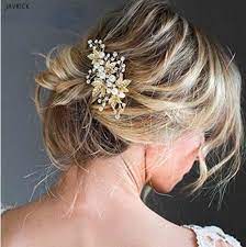 Jolie Pince A Cheveux Pour Votre Coiffure De Mariage Un Bijou Elegant Qui Saura V Gold Bridal Hair Accessories Gold Hair Accessories Wedding Hair Accessories