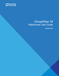 GroupWise 18 WebAccess User Guide