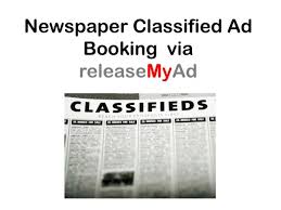 Online newspaper classified ad booking ...