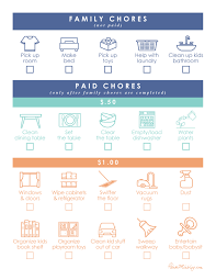 Kids Chore Chart To Earn Money For The Boys Chore Chart