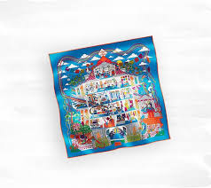 La Maison Des Carres Gavroche En Twill 100 Soie 45 X 45 Cm Hermes Com Fete Ses 10 Ans Avec Ce Carre A La Couleur Et Au Messa Carre Maison Hermes Maison