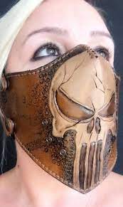 Punisher Skull Mask Custom Leather Motorcycle Mask Leather Face Mask Motorcycle Face Mask Leather Mask