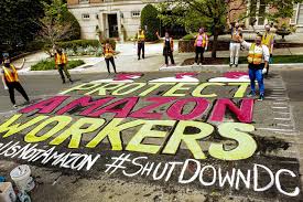 The amazon ceo's latest real estate venture sets a new record for. Activists Paint Large Mural Outside Jeff Bezos S Kalorama Mansion Protesting Working Conditions At Amazon Dcist