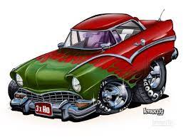 Shoebox Ford Truck Art Cartoon Car Drawing Car Drawings