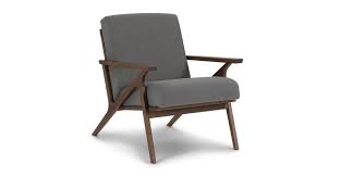 Otio Thunder Gray Walnut Lounge Chair Lounge Chairs Living Room Grey Lounge Chair Furniture
