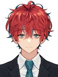 Anime Black Curly Hair Boy 