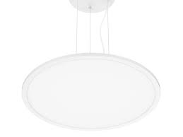 The moderne round led chandelier features a ring made from rectangular panels. 18watts Round Led Panel Pendant