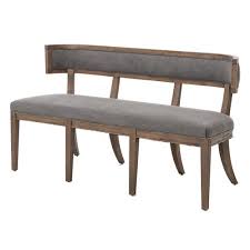 Handmade rustic chunky wooden bench rustic legs kitchen/dining/garden. Livingston Modern Classic Curved Back Grey Dining Bench Long Above 55 W Kathy Kuo Home