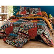 Si la microfibre est naturellement respirante, douce et facile d'entretien, le coton et le pur lin, fibres vivantes, vous apporteront fraîcheur en été et confort en h Housse De Couette Tiga Multicolore Housse De Couette 3 Suisses