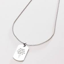 Religious gifts boy first communion gift set with missal, rosary, lapel pin and more. First Holy Communion Dogtag Necklace For A Boy Free Engraving Heavens Blessings