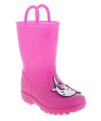Capelli New York Pink Unicorn Handle Rain Boot Girls