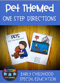 She teaches new vocabulary words. Pet Themed One Step Directions Early Childhood Special Education Toddler Speech Kids Learning