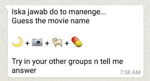 Iska Jawab Do To Manenge Whatsapp Puzzle Answer What is the movie's name and its genre?