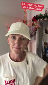 Christmas Cross Made with Real Pine Bows and Pine Cones