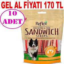 reflex chicken sandvic stripts 80 gr 10 ad amazon pet center sandvi c kopek tavuk