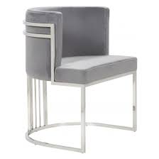 Welcome to best dining chairs review feature. 23 Off Casoli Velvet Dining Chair In Grey With Silver Legs Lovehomestyle
