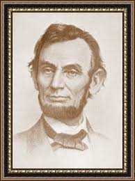 Abraham Lincoln Portrait Framed Paintings for Sale