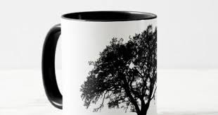 Beautiful Black And White Tree Pictures Beautiful Black And White Tree Print Design Mug Zazzle Com Black White Tree Tree Print Print Design