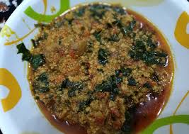 The main components of egusi soup are red palm fruit oil, green leafy vegetables, onions, chili peppers and ground egusi. Recipe Of Homemade Egusi Soup Moms Recipes