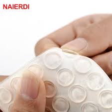 50 Grains Naierdi Rubber Door Stop 10mm Dia 2mm Thickness Kitchen Cabinet Door Pad Self Adhesive Bumper Da Transparent Rubber Door Stopper Transparent Silicone