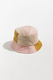 Uo Sherpa Patchwork Bucket Hat In 2021 Bucket Hat Fashion Sherpa Bucket Hat Bucket Hat