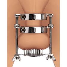 Stainless Steel Spiked CBT Ball Stretcher and Crusher: Sex Toy Distributing