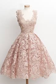A Line V Neck Lace Vintage Cocktail Dress M Tbdress Com Blush Prom Dress Cocktail Dress Lace Cute Prom Dresses