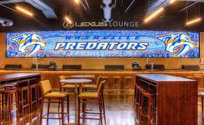 Lexus lounge is a premier club located on bridgestone arena's event level providing you with a behind the scenes feel, and all inclusive food and beverage. Bridgestone Arena Lexus Lounge Best Led Display Screen Panels Curtains Wall Signage Pixelflex Led