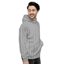 Black And White Vertical Striped Hoodie Black White Vertical Stripe Print Unisex Premium Hoodie Made In Europe Us Size Xs 3xl In 2020 Unisex Hoodies Stripe Print Long Sleeve Tees Women