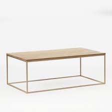 Black And Light Wood Coffee Table Streamline Coffee Table 44 X24 Whitewash Light Bronze In 2020 Coffee Table Coffee Table Wood West Elm Coffee Table