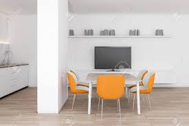 white walls, wooden floor