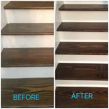 Before After Added Quarter Round To Base Of Each Stair Diy Home Improvement Home Diy Stairs Trim