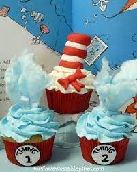 Cat In The Hat Thing 1 Thing 2 Cupcakes Seuss Cakes Dr Seuss Cupcakes Seuss Cupcakes