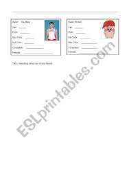We offer free company photo id templates, high quality plastic card printing and same day processing! English Worksheets Make An Id Card For Yourself Or Your Friend