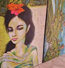 Beautiful artwork Stretched out so our client can hang