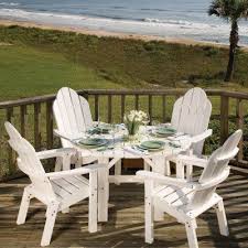 Great American Woodies Lifestyle Recycled Plastic Patio Dining Set Seats 4 By Richey Patio Dining Furniture Traditional Patio Furniture Resin Patio Furniture