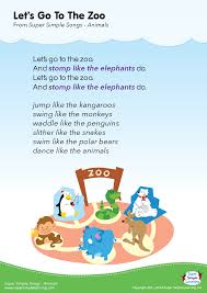 Let S Go To The Zoo Lyrics Poster Super Simple Preschool Zoo Theme Zoo Preschool Zoo Lessons